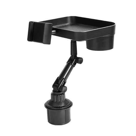 Adjustable 360-Degree Rotatable Car Cup Holder Tray for Organized Phone, Food, and Drink Storage