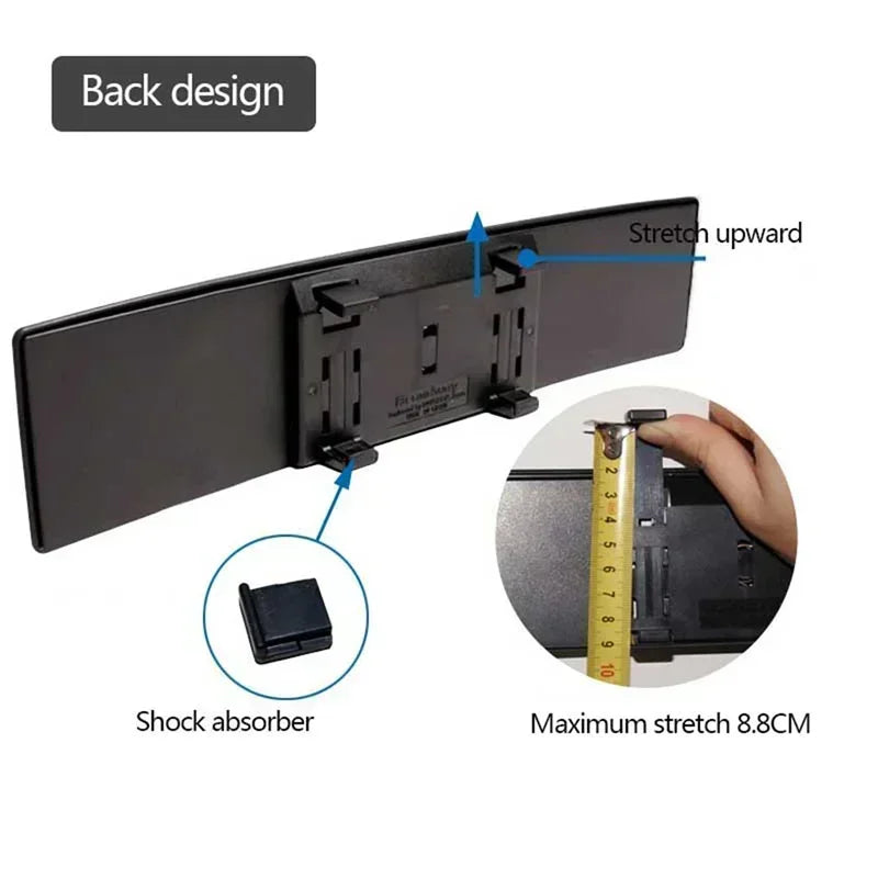 Angle Panoramic Rearview Mirror with Interior Clip-On Design