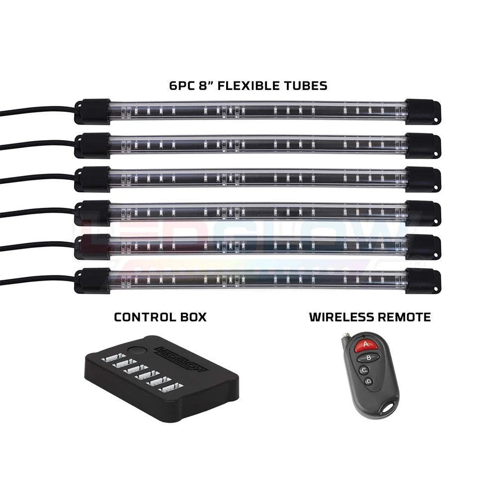 LED Multi-Color Interior Underdash Lighting Kit - 6 piece