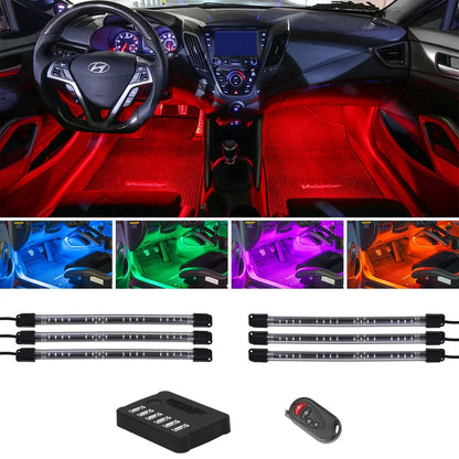 LED Multi-Color Interior Underdash Lighting Kit - 6 piece