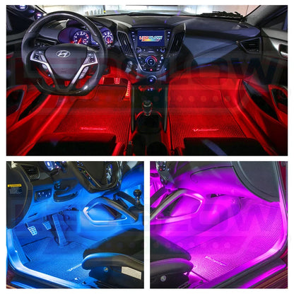 LED Multi-Color Interior Underdash Lighting Kit - 6 piece